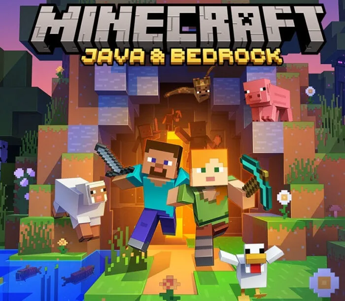 MinecraftJavaBedrock800.jpg Minecraft: Java & Bedrock Edition EU PC Windows - Bilde 1